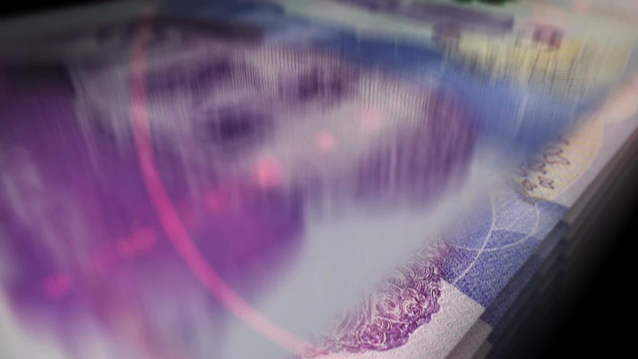 peso colombiano contando dinero en bucle sin fisuras