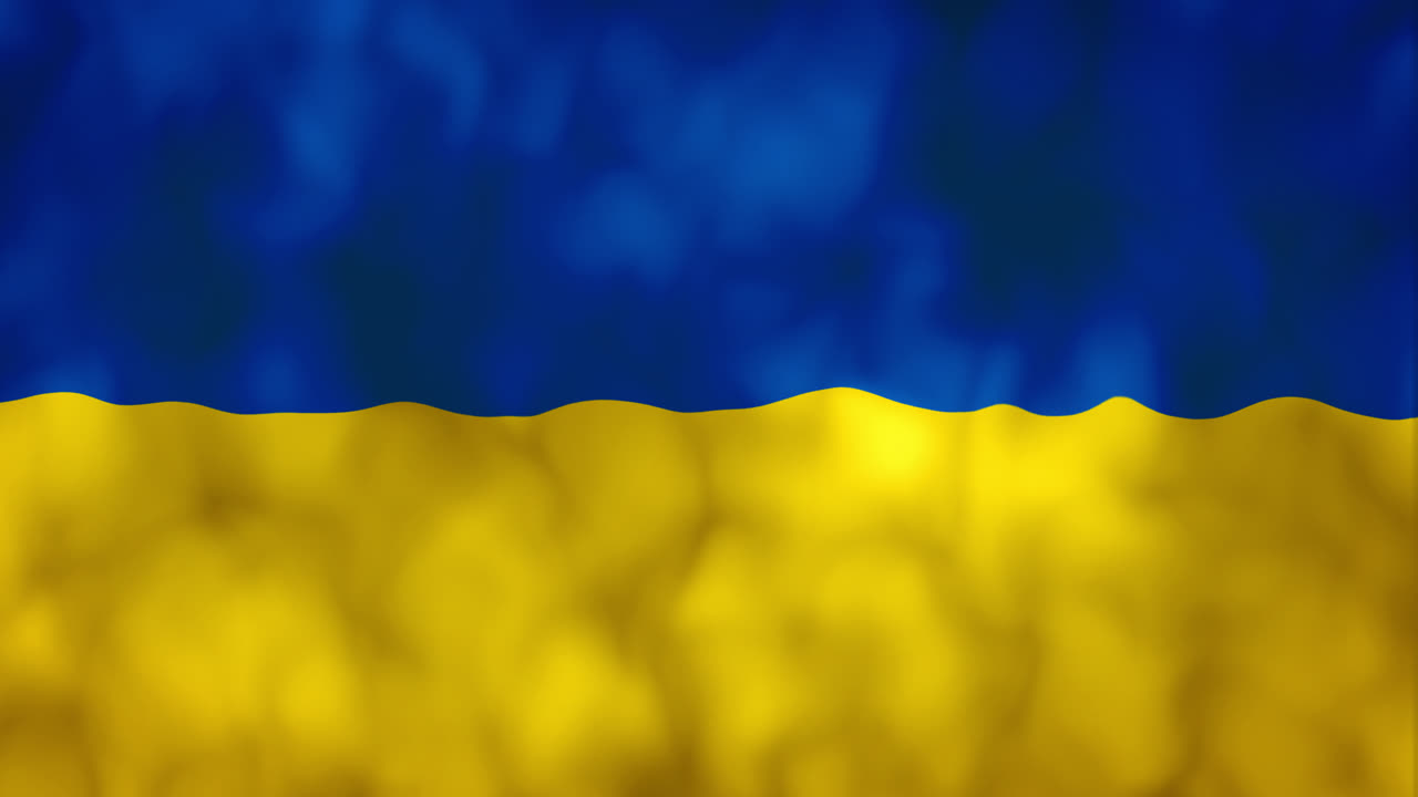 Bandiera Ucraina animata in 4K: Animazione della bandiera ucraina in loop continuo | Migliore animazione della bandiera ucraina per video
