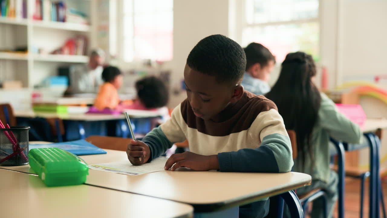 Boy in Classroom