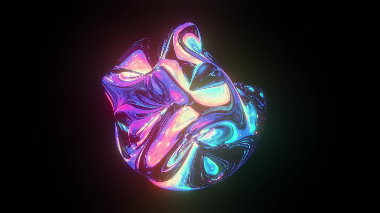 액체 유리 구체 추상 루프 애니메이션