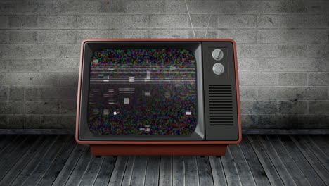 old television with static 4k