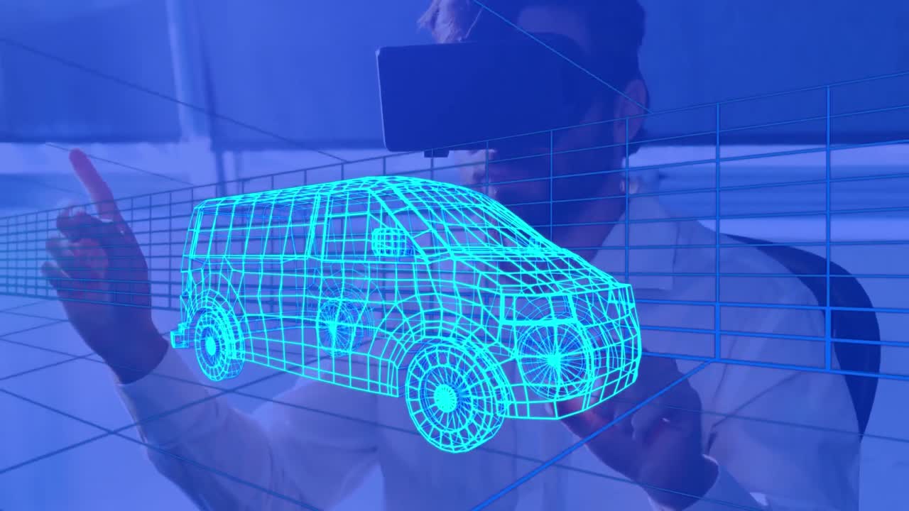 자동차의 3d 기술 도면