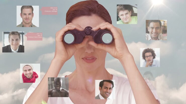 Businesswoman searching for new employees