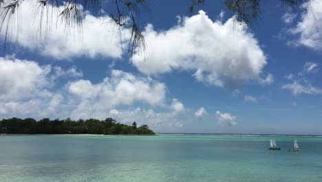landscape view of muri lagoon rarotonga cook islands