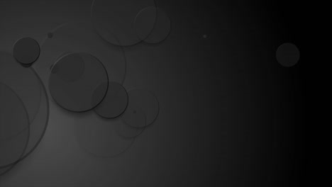 fondo de movimiento geométrico abstracto con círculos negros