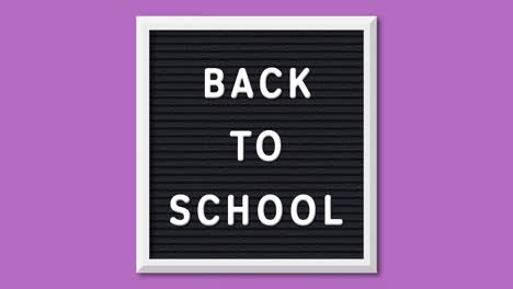 texto de regreso a la escuela en la pizarra 4k
