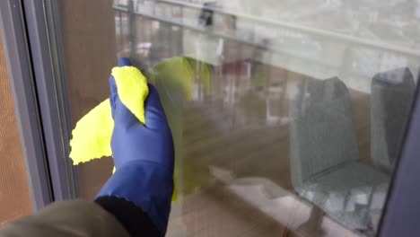 cleaning a window