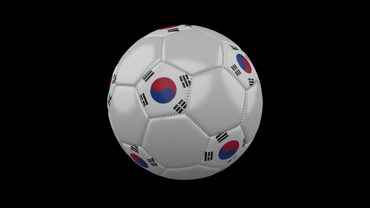 한국 발과 함께 축구공, 루프, 알파와 함께 4k