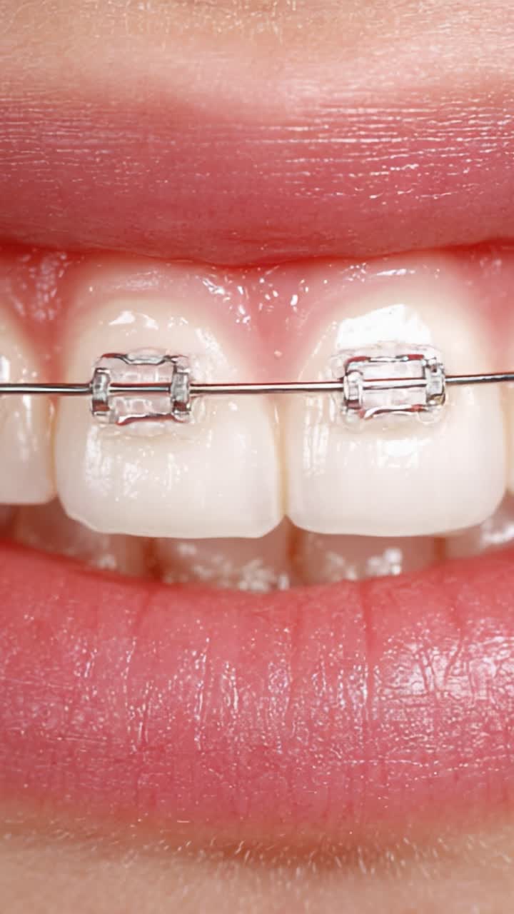 A Close-Up View of Teeth with Braces: An Insight into Orthodontic Treatment and the Transformation of Smiles
