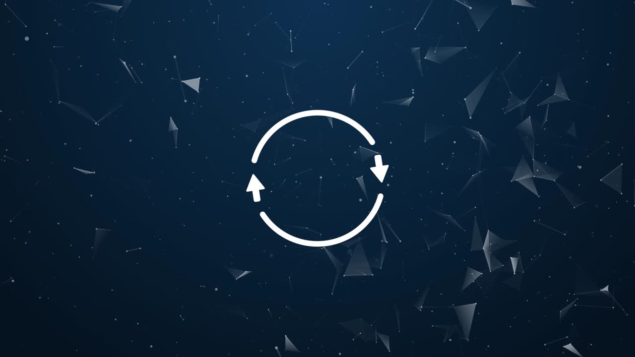 introducción explosiva del concepto de actualizaciones. animación poligonal 4k.