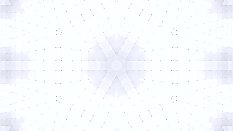 fondo abstracto poli geométrico bajo como un efecto de vidriera o caleidoscopio en movimiento en 4k. animación 3d de bucle, imágenes sin costuras en el popular estilo poli bajo. color blanco v5