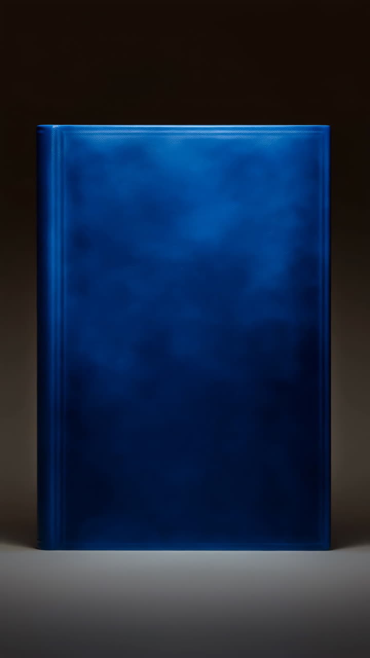 Blank Blue Book Standing Upright