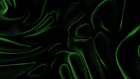 fantasy green audio waves on black gradient