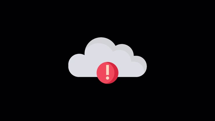 Cloud Computing Error Warning Icon Animation