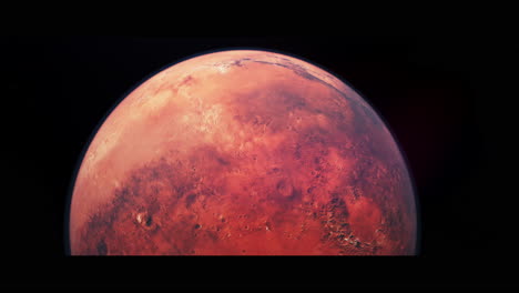 planet mars viewed from space