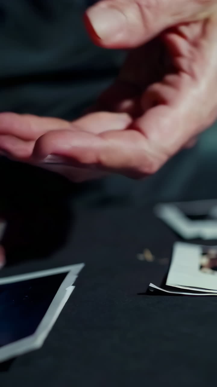 Hands Holding a Stack of Old Photos