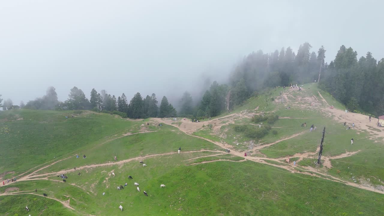Aerial View of Mushkpuri Trail | Serene Mountain Trekking Route