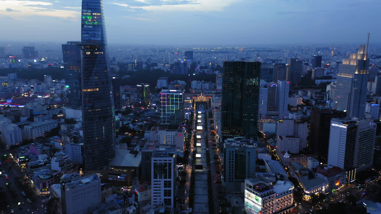toma aerea de la ciudad de ho chi minh