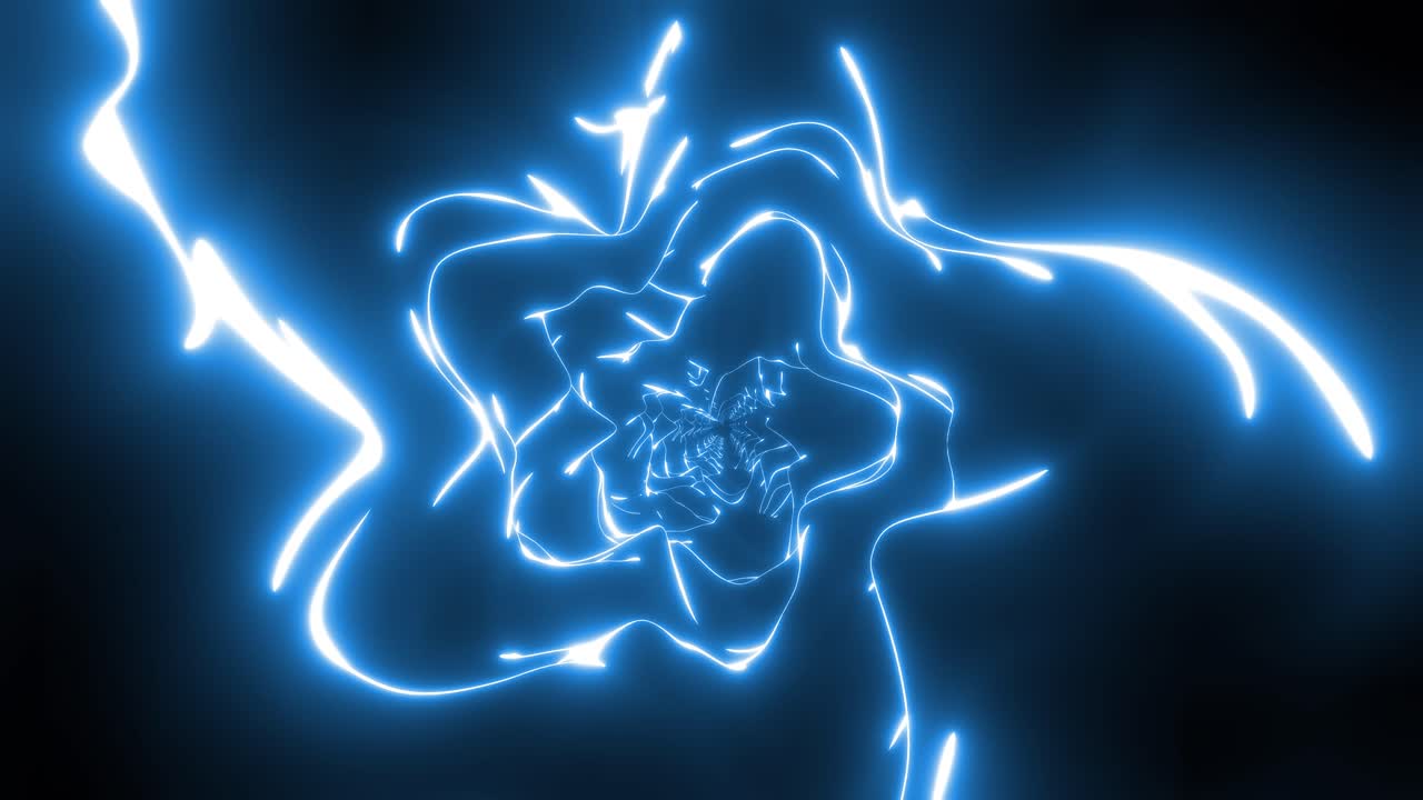 абстрактный светящийся неоновый туннель