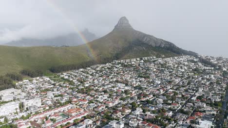 arco iris, avión no tripulado, punto marítimo, montaña, ciudad, ciudad del cabo