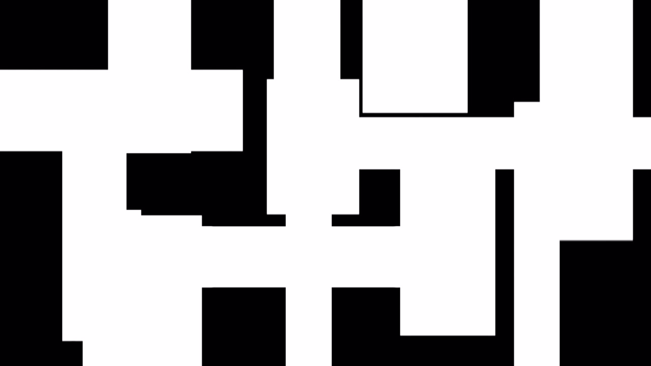 Abstract Geometric Animation of White Rectangles on Black Background