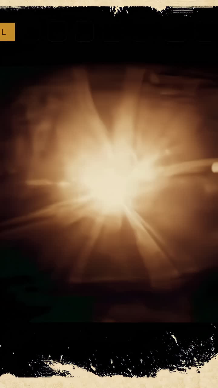 Abstract Light Effects and Vintage Film Overlays