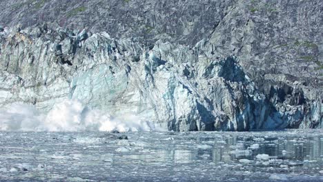 tidewater johns hopkins glacier calving in glacier bay national park alaska