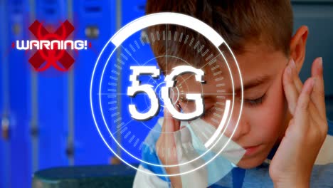 5G-text-over-circles-against-sick-boy-massaging-his-temples