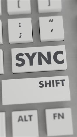 sync button pressing on keyboard vertical video