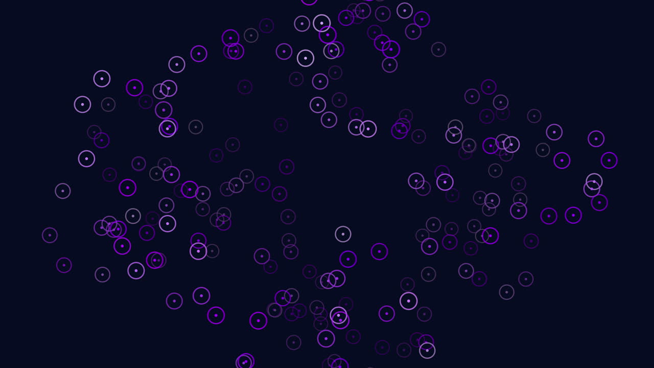 Symmetrical purple and white dot pattern on black background