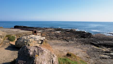 A-4K-pan-shot-of-the-coast-at-Hook-Lighthouse-~Wexford-Ireland