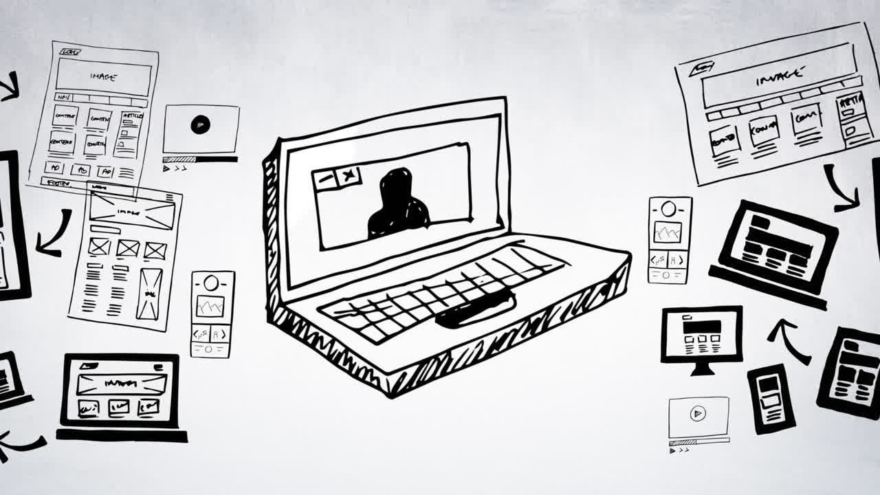 디지털 작업 환경의 디지털 애니메이션