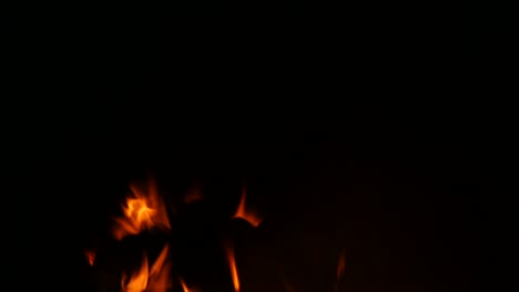 fire flames rises up the frame space