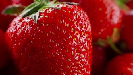 close-up of fresh strawberries