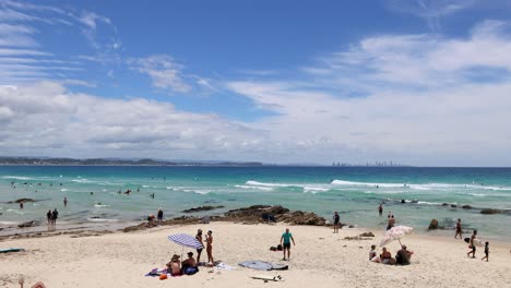 people enjoying a vibrant beach scene