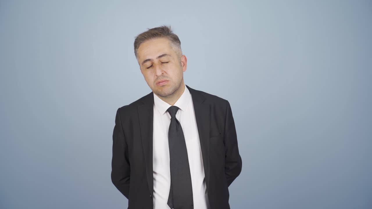 피곤한 사업가.