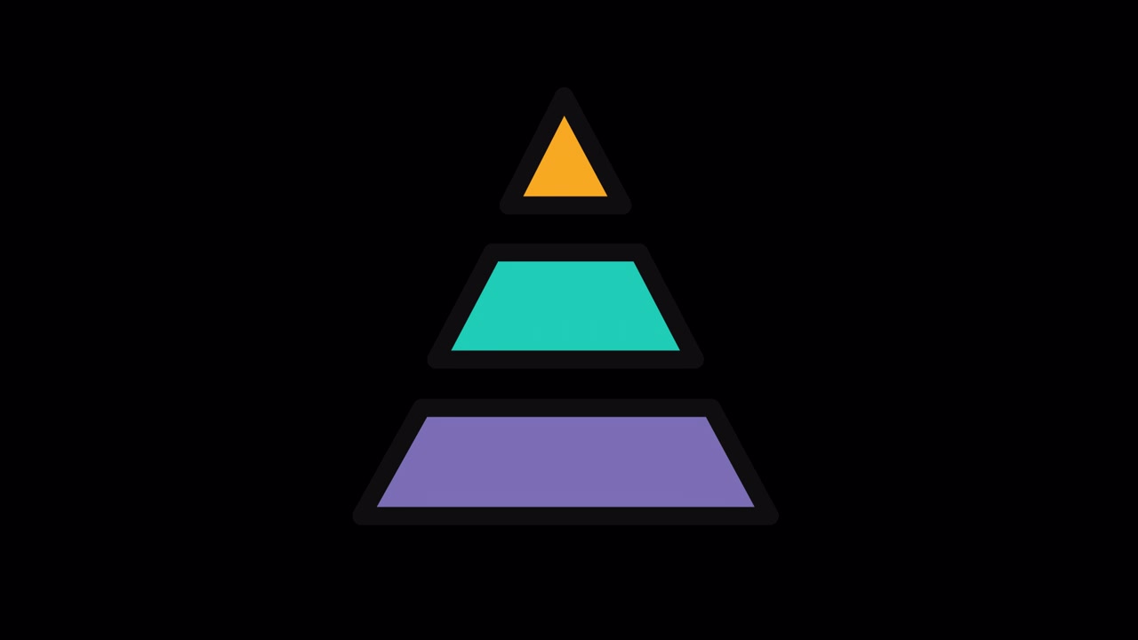 Animated Hierarchy Pyramid Infographic with Data Points