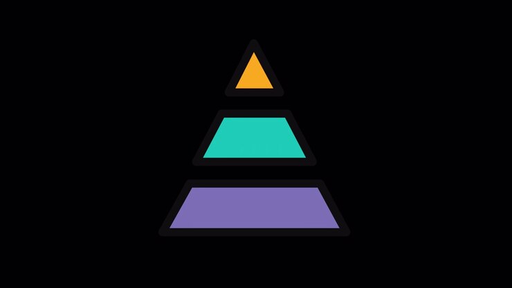 Animated Hierarchy Pyramid Infographic with Data Points