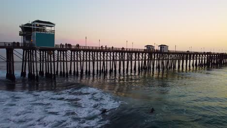 california oceanside pier at sunset