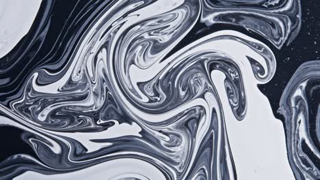 abstract black and white marbled paint design