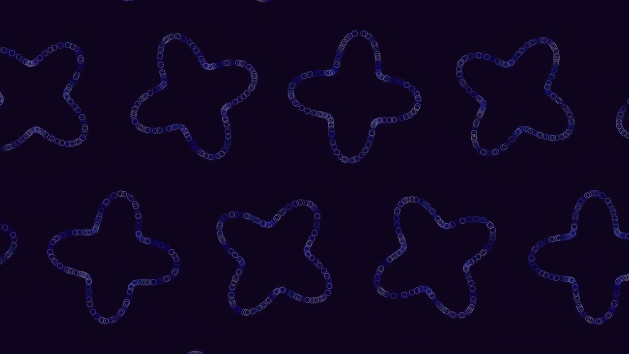 A striking geometric pattern of interconnected stars in blue and black hues, combining depth with contrast in a visually captivating design