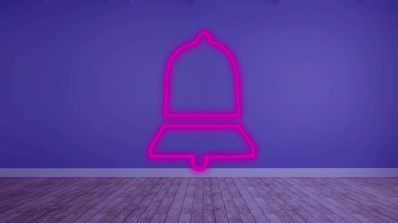 벽돌 벽 4k에 화살표 네온 표지