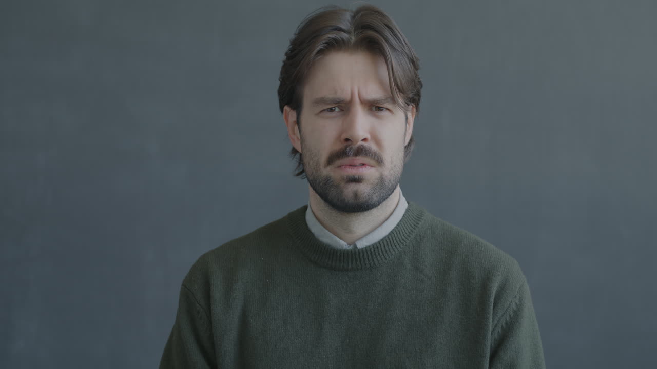 Displeased Man Portrait