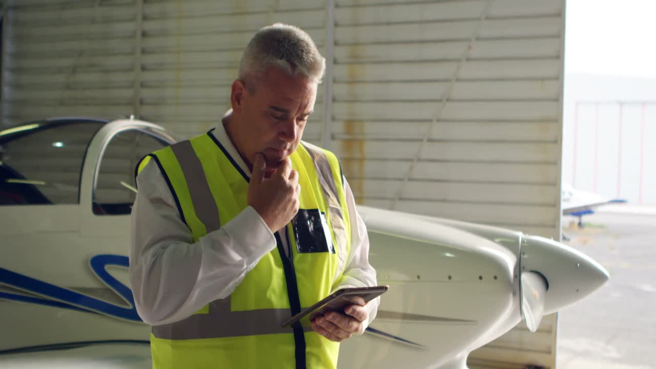 ingeniero masculino que usa una tableta digital 4k