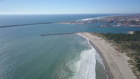 famosa playa de cabedelo en viana do castelo en portugal