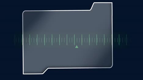 digital animation of folder icon with copy space over scale measurements against blue background