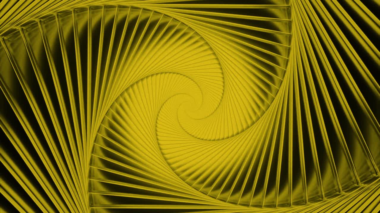 Abstract Geometric Spiral Pattern in Gold and Yellow