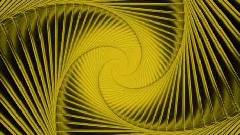 abstract geometric spiral pattern in gold and yellow