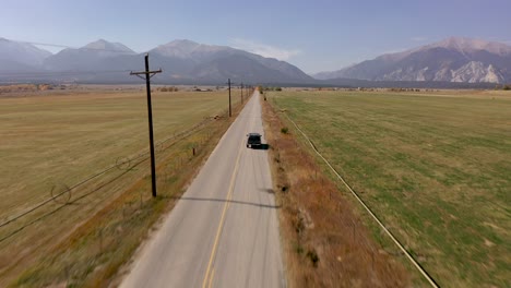 colorado mountain with car on road