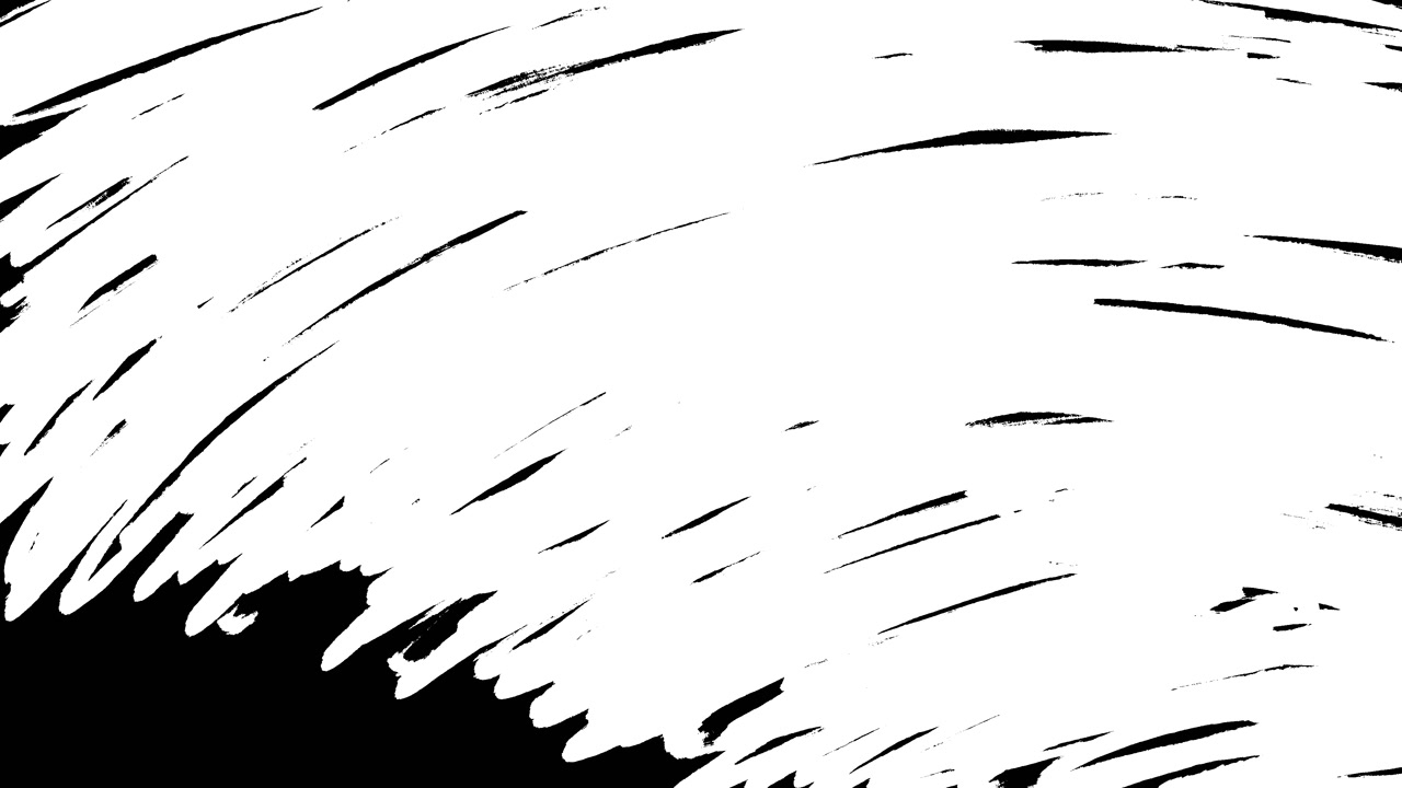 Abstract White Brush Strokes Transition on Black Background